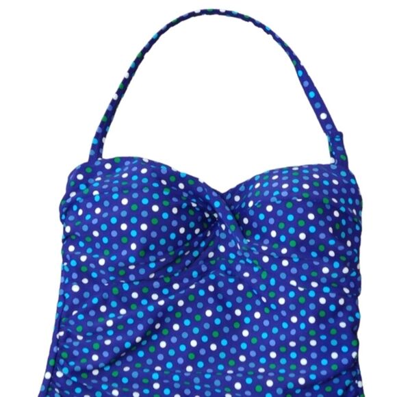 Boden Blue Polka Dot One Piece Swimsuit - Picture 5 of 14